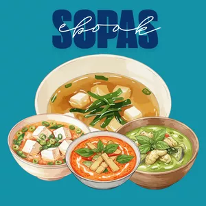 Imagem de capa para o Ebook Ebook de Sopas Low Carb