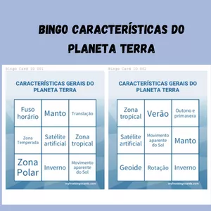 Imagem de capa para o Ebook BINGO DE GEOGRAFIA CARACTERÍSTICAS GERAIS DO PLANETA TERRA