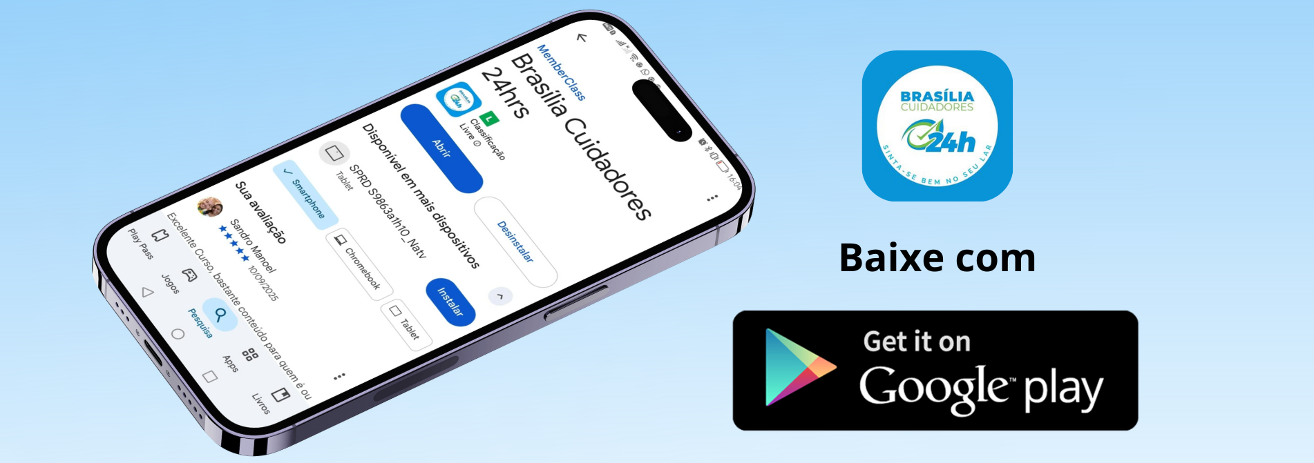 Aplicativo Brasilia Cuidadores24hs Play Store