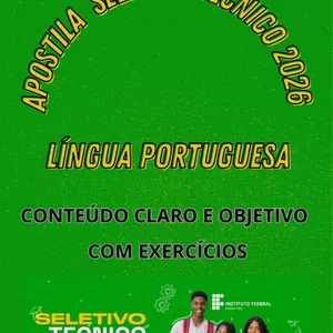 Imagem de capa para o Ebook APOSTILA SELETIVO TÉCNICO IFMA 2026 - LÍNGUA PORTUGUESA 