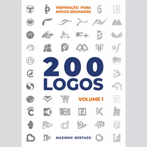 Imagem de capa para o Ebook Inspiração para Novos Designers - 200 Logos - Volume 1