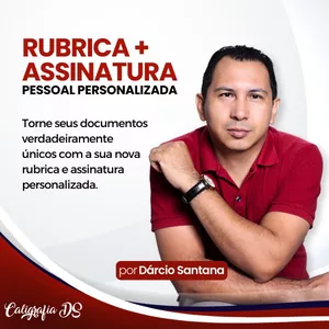 Imagem de capa para o Curso online RUBRICA mais ASSINATURA Pessoal Personalizada, criada por Dárcio Santana