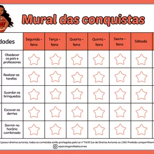 Imagem de capa para o Ebook Mural das Conquistas - Moana 