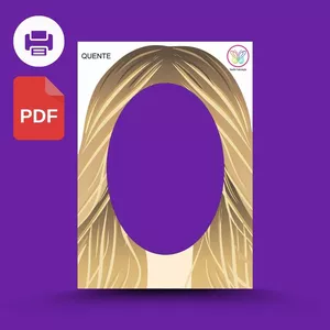 Imagem de capa para o Ebook Arquivo Digital Cards de Cabelo para impressão / Hair Cards Digital File for printing