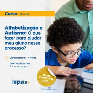 Imagem de capa para o Curso online Alfabetização e Autismo com Prof. Patricia Reis