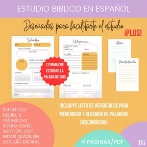 Imagen de portada para Ebook Estudio Bíblico en Español ¡DOS FORMAS DE HACERLO!