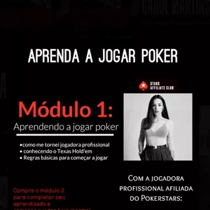 Imagem de capa para o Curso online Aprenda a Jogar Poker com a jogadora profissional do Pokerstars Carol Martins - MÓDULO 1 