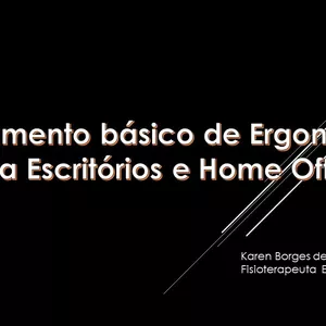 Imagem de capa para o Ebook Treinamento básico de Ergonomia para escritórios e Home Office