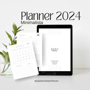 Imagem de capa para o Ebook Planner 2024 - Minimalista