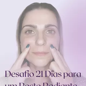 Imagem de capa para o Curso online Desafio de 21 Dias de Yoga Facial: 21 Dias para um Rosto Radiante