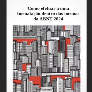Imagem de capa para o Ebook Manual de como efetuar uma formatação dentro das normas da abnt 2024.