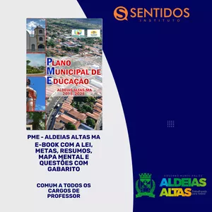 Imagem de capa para o Ebook E-book - PME - Plano Municipal de Educação - Aldeias Altas MA
