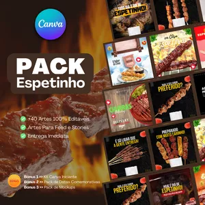 Imagem do curso Pack Canva Para Espetinhos