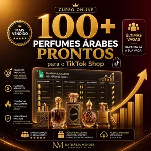 Imagem do curso PARE de perder tempo: 100 anuncios de perfumes árabes PRONTOS pra vender no TikTok Shop (só copiar e colar)
