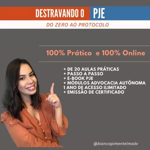 Imagem de capa para o Curso online Destravando o PJE - do zero ao protocolo