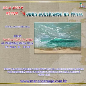 Onda Quebrando na Praia por Maneco Araújo