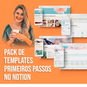 Imagem de capa para o Ebook PACK DE TEMPLATES - PRIMEIROS PASSOS NO NOTION
