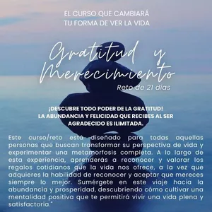 Imagen de portada para Curso online 21 Días de Gratitud y Merecimiento