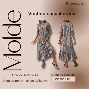 Imagem de capa para o Ebook Molde vestido casual dress