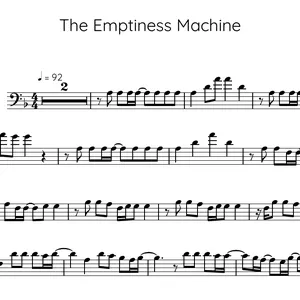 Imagem de capa para o Ebook Partitura The Emptiness Machine - Trombone - Linkin Park
