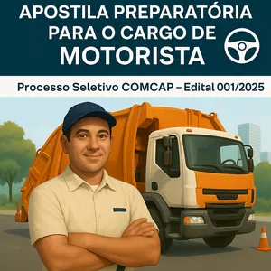 Imagem de capa para o Ebook APOSTILA DE ESTUDOS  PROCESSO SELETIVO COMCAP 2025 MOTORISTA DE COLETA