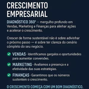 📦 Programa  Análise 360º Módulo 1 / 7- Vendas, Marketing e Finanças Diagnóstico Estratégico de Crescimento para Pequenos Negócios