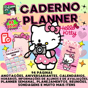 Imagem de capa para o Ebook CADERNO PLANNER HELLO KITTY