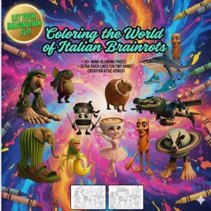 Cover image for Ebook 📚📘Coloring the World of Italian Brainrots