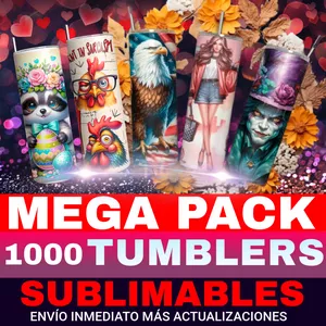 Imagen de portada para Curso online MEGA PACK TUMBLERS SUBLIMABLES