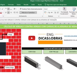 Imagem de capa para o Curso online Planilha para cálculo de vergas e contra vergas