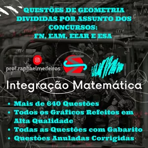 Imagem de capa para o Ebook Mais de 640 Questões de Geometria Divididas por Assunto dos Concursos: FN, EAM, EEAR e ESA.