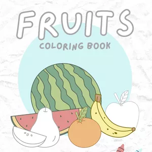 Cover image for Ebook Livro de Colorir Frutas Divertido para Crianças: Uma Aventura Doce e Colorida