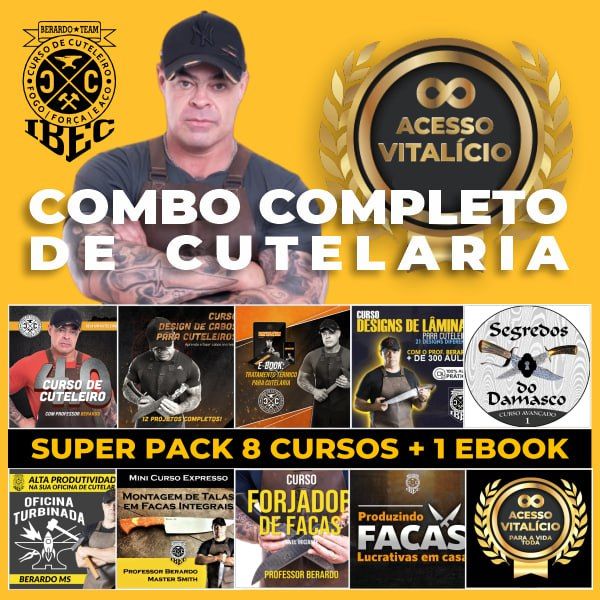 Combo Completo de Cutelaria | Acesso Vitalício - Suporte de 1 ano.