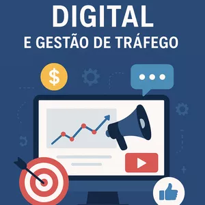 Imagem de capa para o Ebook Marketing Digital e Gestão de Tráfego