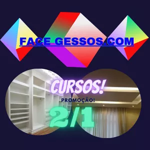 Curso  (CURSO TÉCNICO SEGREDO DA SANCA ABERTA EM ILHA)   V/S   (CURSO TÉCNICO DESIGNE EM GUARDA/ROUPA DE DRYWALL)                                                                                                  Promoção Dois Cursos on-line com Diploma 💫☺️🎖️🤙