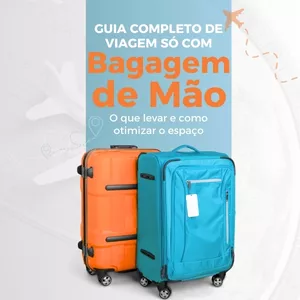 Imagem de capa para o Ebook Guia Completo de Viagem Só com Bagagem de Mão: O que Levar e Como Otimizar o Espaço