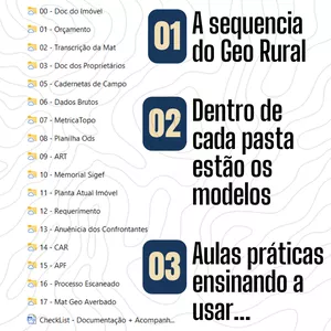Imagem de capa para o Curso online Georreferenciamento Rural: Pastas, Requerimentos, Planilhas e Checklists Prontos para Uso