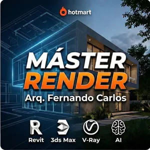 Imagen de portada para Curso online Máster Render - Revit, 3D Max, Vray, IA
