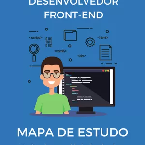 Imagem de capa para o Ebook Ebook - Mapa de estudo Front-End para Iniciantes