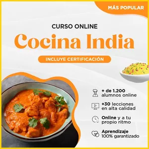 Imagen de portada para Curso online Curso Cocina India Online.