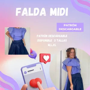 Imagen de portada para Curso online Patrón de Falda Midi