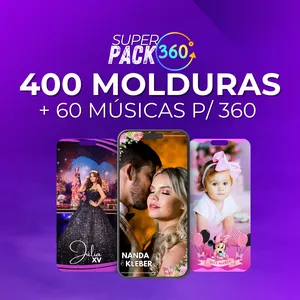 Imagem de capa para o Ebook PACK 400 MOLDURAS PARA VIDEO 360