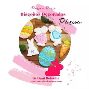 Imagem de capa para o Ebook Tutorial Biscoitos Decorados Páscoa