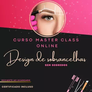 Imagem de capa para o Curso online Curso Master Class - Design de sobrancelhas Sem Segredos