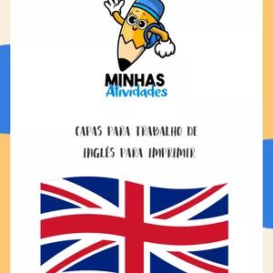 Imagem de capa para o Ebook Capas para Trabalho de Inglês para Imprimir