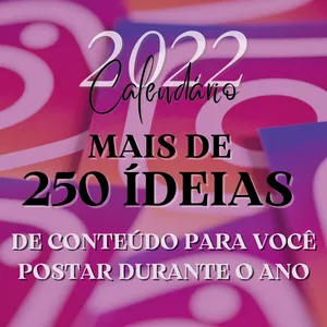 Imagem principal do produto Calendário de Conteúdo 2022
