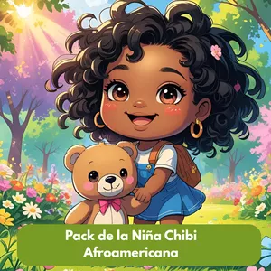 Imagen de portada para Ebook Pack de la Niña Chibi Afroamericana