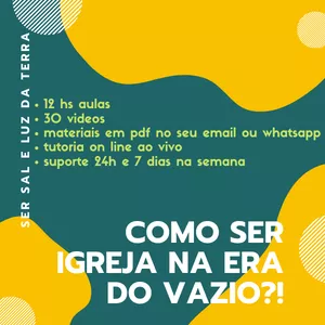Imagem do curso COMO SER IGREJA NA ERA DO VAZIO - ?-1