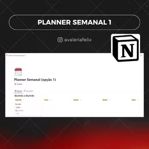 Imagem de capa para o Curso online Planner Semanal 1 no Notion