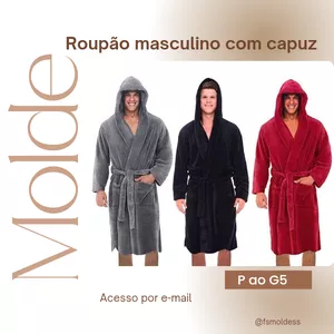 Imagem de capa para o Ebook Molde roupão masculino com capuz